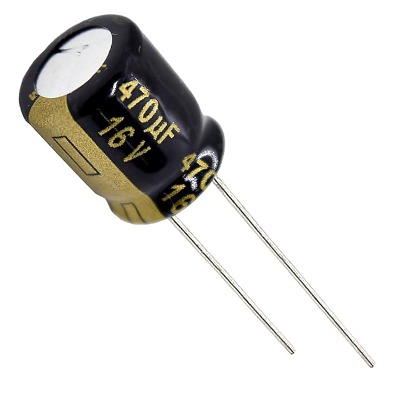 [RAW] 1 x Aluminum Electrolytic Capacitor 470uF 16V 20% 10x12mm FM Radial Panasonic - EEU-FM1C471