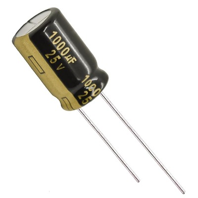 [RAW] 1 x Aluminum Electrolytic Capacitor 1000uF 25V 20% 12x20mm FM Radial Panasonic - EEU-FM1E102