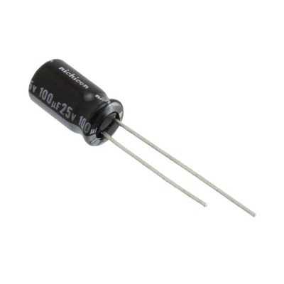 5 x Aluminum Electrolytic Capacitor 100uF 25V 6x11mm Nichicon